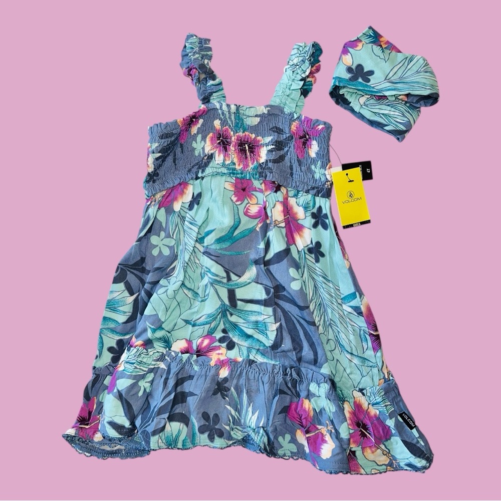 NWT Volcom Toddler Dress with Matching Headband